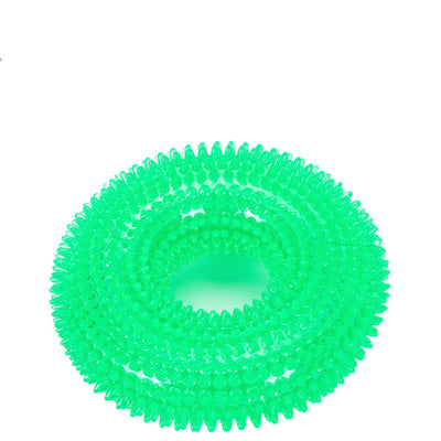 Blue spiky pet toy, a bite-resistant sounding ring made of TPR material for dogs and cats. - Image 9