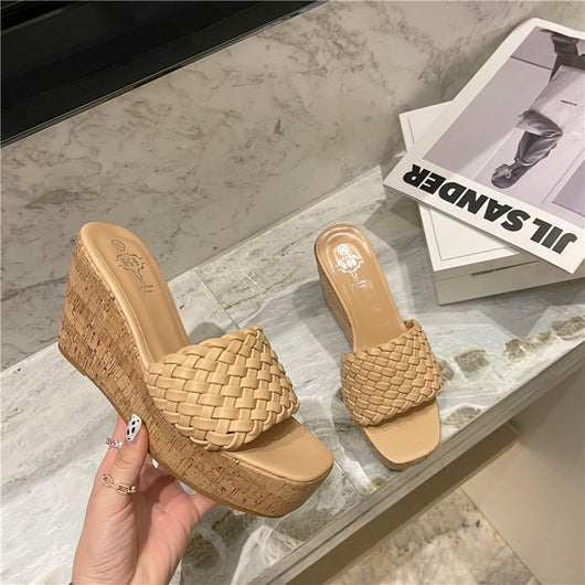 Sandalias Cuña Tejidas con Diseño Madera - Comodidad y Estilo - Image 6