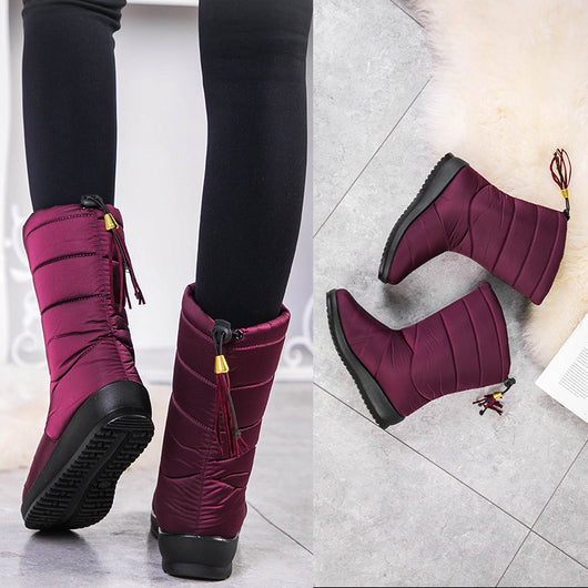 Botas de Nieve para Mujer con Borlas Impermeables y Suela Antideslizante - Image 19