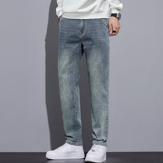 Pantalones Vaqueros Anchos Rectos Estilo Urbano para Hombre