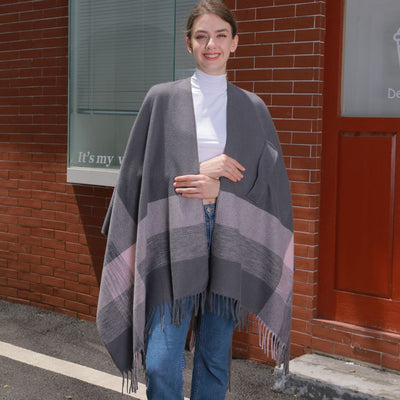 Cardigan Tejido Jacquard Cálido con Borlas para Mujer - Image 4