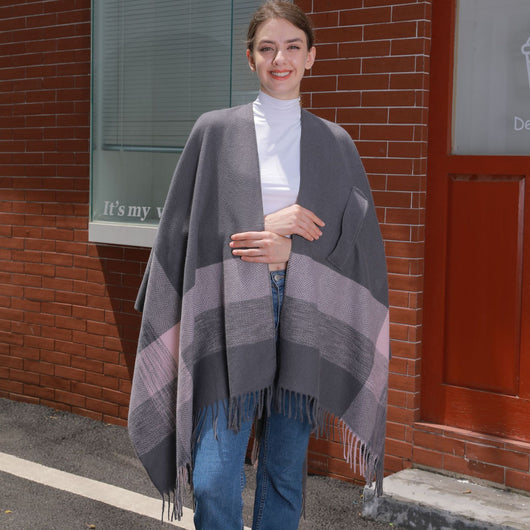 Cardigan Tejido Jacquard Cálido con Borlas para Mujer - Image 4