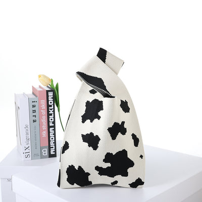 Bolsa de Compras Tejida a Cuadros con Rayas en Contraste - Image 9