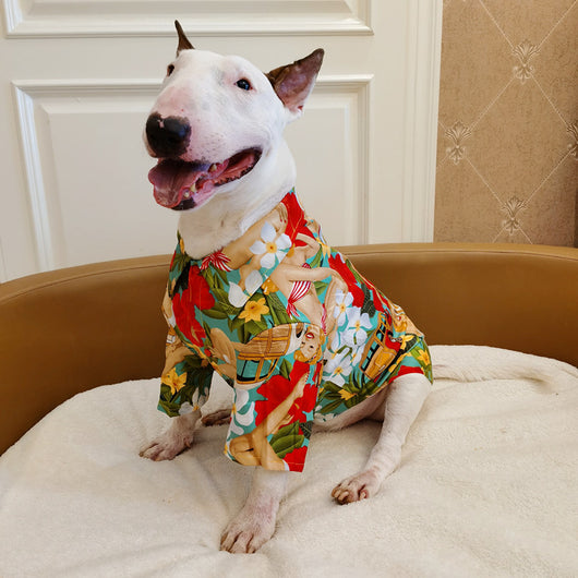 Playera Hawaiana con Patrón de Gato y Perro - Diseño Tropical Moderno - Image 9