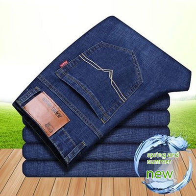 Pantalones Vaqueros Holgados Elásticos para Hombre - Corte Recto Casual - Image 10