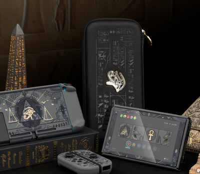 Funda Protectora Nintendo Switch Diseño Egipto Antiguo - Carcasa Rígida Negro con Grip - Image 6