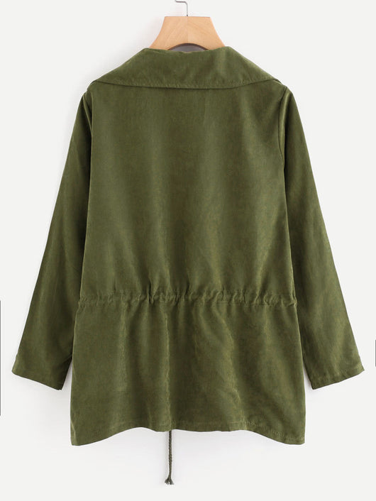Chaqueta Cortavientos Casual con Solapa y Bolsillos - Image 10