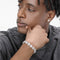 Pulsera Lotus de Diamantes Azules para Hombre - Cadena de Tenis Hip Hop Dopamina