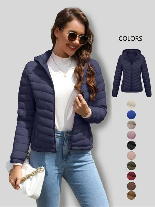 Abrigo de Invierno para Mujer con Capucha y Cierre de Cremallera - Image 12