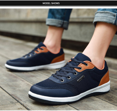 Zapatos Deportivos Casuales para Hombre - Zapatillas de Cuero Microfibra con Cordones Otoño - Image 2