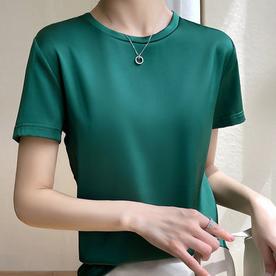 Blusa de Manga Corta Elástica y Fresca - Image 10