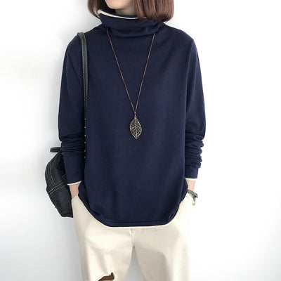 Suéter Cuello Alto Holgado Mujer - Tejido Fino y Ligero - Image 7