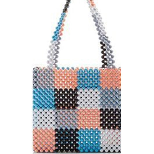 Bolsa Tejida con Patrones de Puzzle y Cuentas Decorativas - Image 18