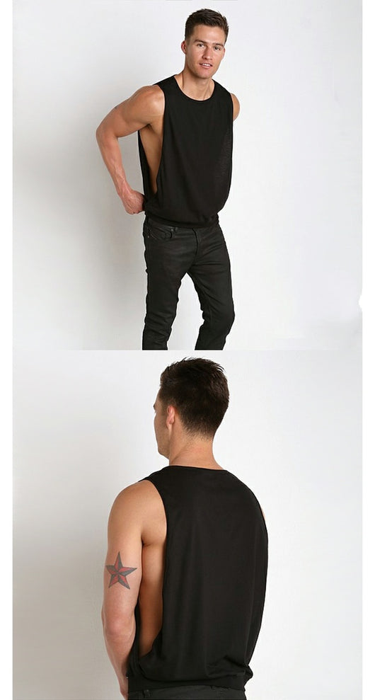 Musculosa Deportiva Suelta para Hombre con Abertura Lateral - Image 8
