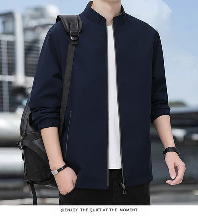 Chaqueta Casual Ejecutiva con Cuello Alzado Ligera para Hombre - Image 15