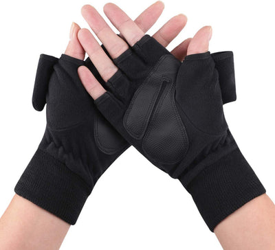 Guantes Deportivos Polar Fleece Medio Dedo con Pantalla Táctil y Agarre Antideslizante - Image 4