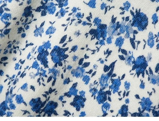 Suéter de Lana y Mohair con Estampado Floral Azul - Image 12