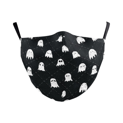 Halloween dustproof mask with a glowing jack-o'-lantern, skeleton, and figure in a spooky graveyard scene. - Image 7
