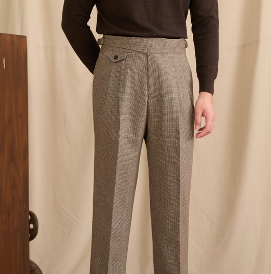 Pantalón Gurkha de Lana Casual Cintura Alta Corte Recto - Image 7