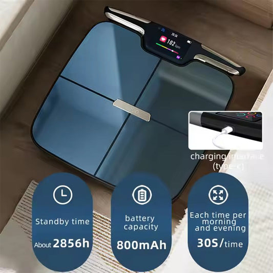 Báscula Inteligente con 8 Electrodos para Análisis Corporal Completo