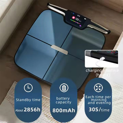 Báscula Inteligente con 8 Electrodos para Análisis Corporal Completo