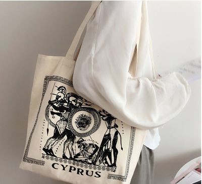 Bolsa de Lona para Mujer con Ilustración Artística Vintage - Image 7