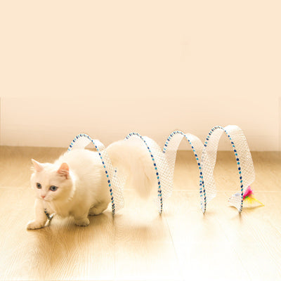 Túnel Plegable para Gatos con Juguetes Integrados - Image 11