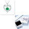 Female 925 Plateado Twelve Birthstone Pendant Necklace Platinum Box May