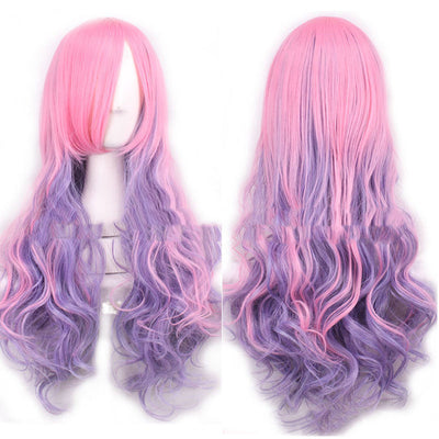 Peluca Harajuku Rizada Larga con Capucha Multicolor para Mujer - Image 22