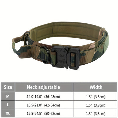 Collar Táctico Militar Reforzado para Perros Medianos y Grandes con Manija de Control - Image 5
