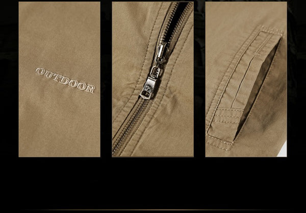 Chaqueta de Cuello Mao para Hombre sin Capucha