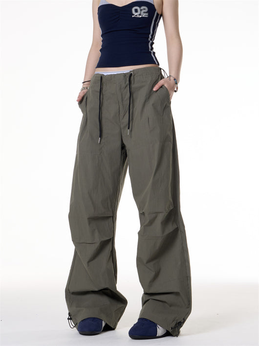 Pantalones Paracaidista Sueltos Plisados Estilo Retro Hot Girl - Image 7