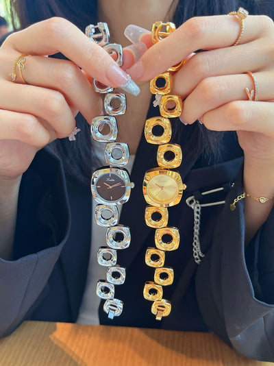 Reloj Pulsera Dorado Calado Moderno para Mujer - Image 21
