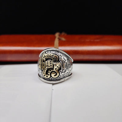 Anillo de Plata 925 Hip-hop Graffiti Retro Personalizado - Image 8