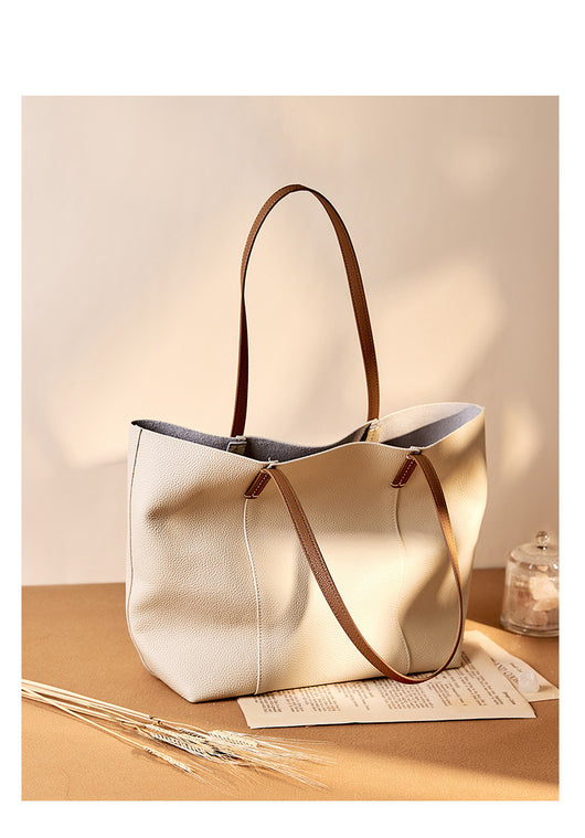 Bolso Tote de Cuero Genuino Hecho a Mano - Bolsa Portátil para Mujer - Image 19