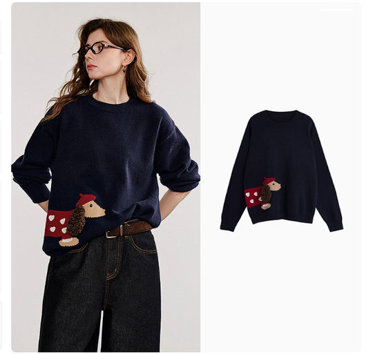 Suéter para Mujer Estilo Cuento de Hadas con Perro Salchicha - Image 13