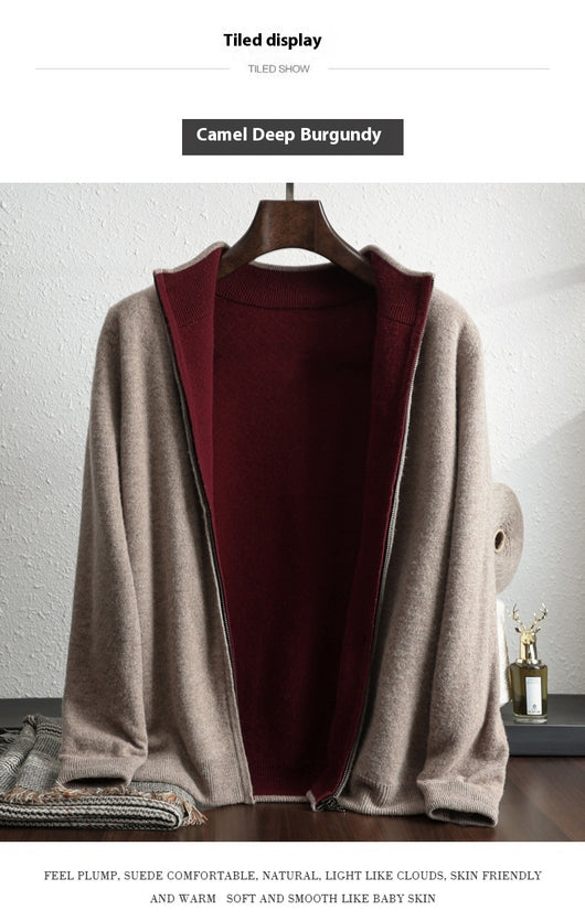 Cardigan de Lana con Cierre Zip Manga Larga - Image 12