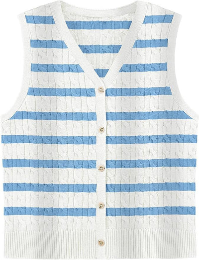 Chaleco Tejido Retorcido para Mujer - Estilo Europeo y Americano - Image 16