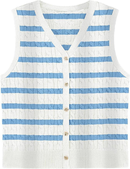 Chaleco Tejido Retorcido para Mujer - Estilo Europeo y Americano - Image 16