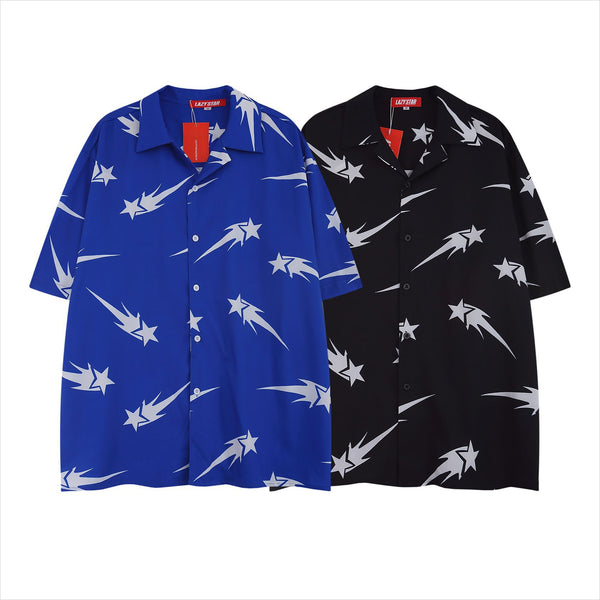 Camisa Retro Estilo Costa Oeste Manga Corta