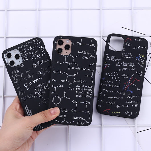 Funda para Celular con Diseño de Ciencias: Matemáticas, Física y Química
