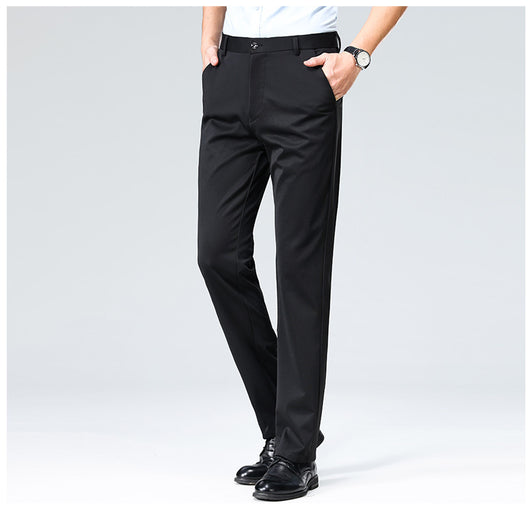Pantalones Casuales Ejecutivos Slim Fit Ice Silk Antirruga para Hombre - Image 16