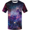 Playera Estampado Galaxia 3D Cuello Redondo Manga Corta