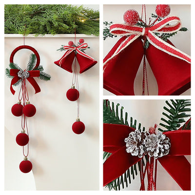 Adornos Navideños Colgantes - Campanas Decorativas para Vitrinas y Fiestas