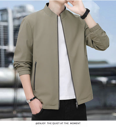 Chaqueta Casual Ejecutiva con Cuello Alzado Ligera para Hombre - Image 13