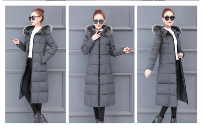 Abrigo Largo Acolchado Estilo Coreano Hasta la Rodilla - Image 16