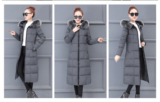 Abrigo Largo Acolchado Estilo Coreano Hasta la Rodilla - Image 16