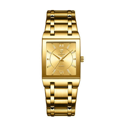 Reloj de Pareja Cuadrado Acero Inoxidable Estilo Ejecutivo - Image 6
