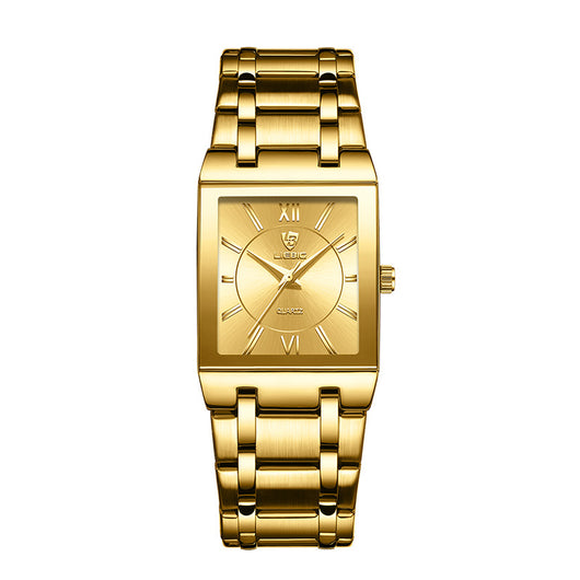 Reloj de Pareja Cuadrado Acero Inoxidable Estilo Ejecutivo - Image 6