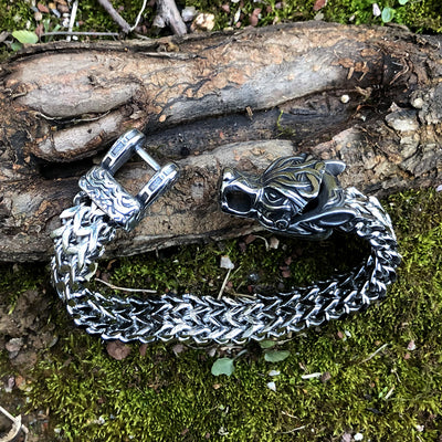 Pulsera Vikinga de Acero Titanio Estilo Vintage para Hombre - Image 10